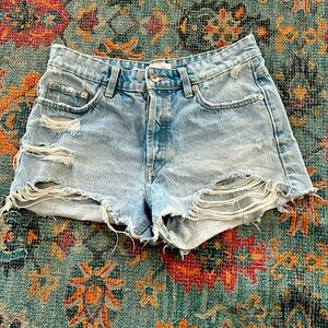 Zara High waisted Shorts Size 8 distressed